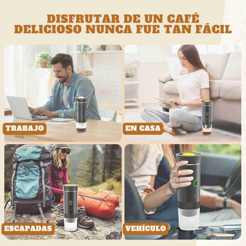 CAFETERA ESPRESSO LED PORTATIL 3 EN 1