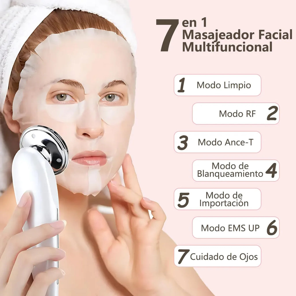 ✨ MASAJEADOR FACIAL 7 EN 1, LIFTING, REJUVENICIMIENTO FACIAL✨