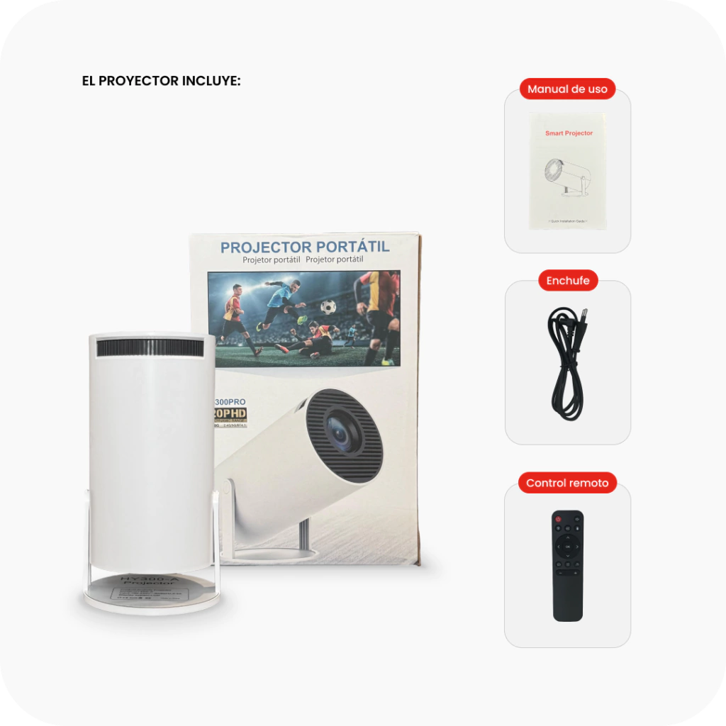PROYECTOR INTELIGENTE PORTATIL HY-300 PRO